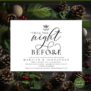 'Twas The Night Before Mistletoe Wedding Bells Invitation