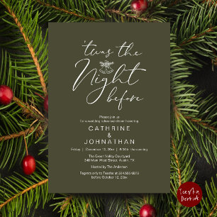 'Twas The Night Before Olive Rehearsal Dinner Invitation