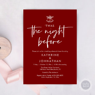 Twas The Night Before Wedding Rehearsal Dinner Invitation