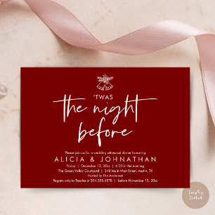 Twas The Night Before, Wedding Rehearsal Dinner Invitation