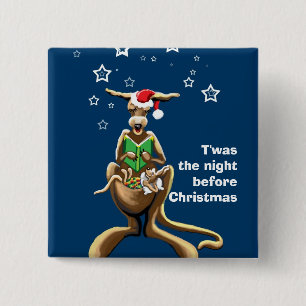 T'was the nightbefore Christmas... 15 Cm Square Badge