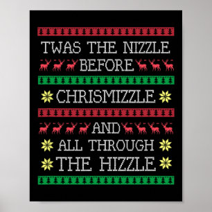 Twas The Nizzle Before Christmas Hip Hop Rap Gangs Poster