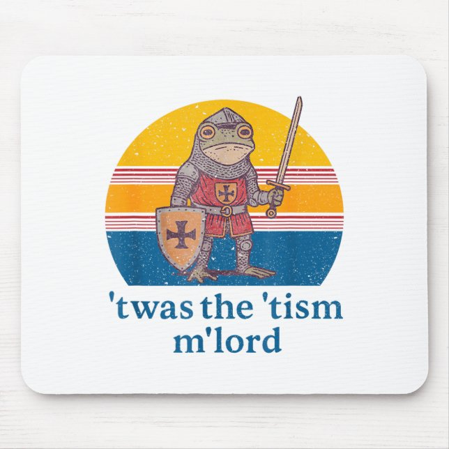 Twas The Tism M Lord Frog Knight - Autism Awarenes Mouse Pad (Front)