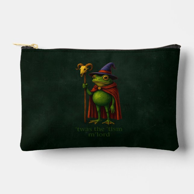 T'was The 'Tism M'Lord Frog Meme Autism Awareness Accessory Pouch (Front)