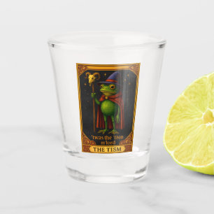 T'was The 'Tism M'Lord Frog Meme Autism Awareness Shot Glass