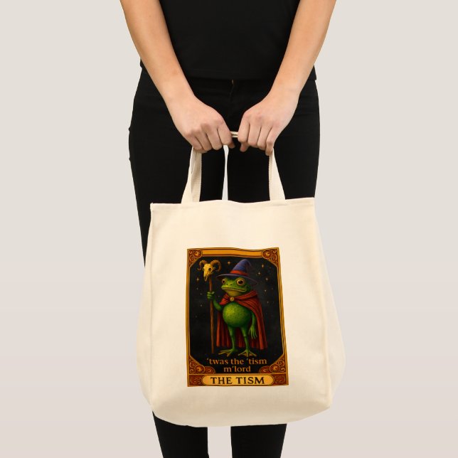 T'was The 'Tism M'Lord Frog Meme Autism Awareness Tote Bag (Front (Product))