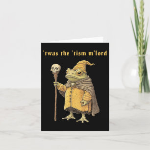 Twas The Tism Mlord Funny Wizard Frog Autism Witch Card