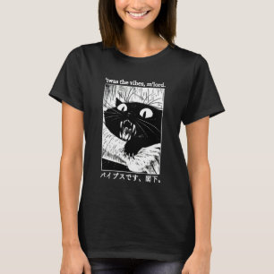 TWAS The Vibes M'lord Japanese Cat Biting Arm T-Shirt