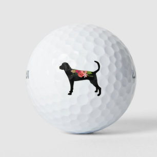 TWC Dog Breed Boho Foral Silhouette Golf Balls