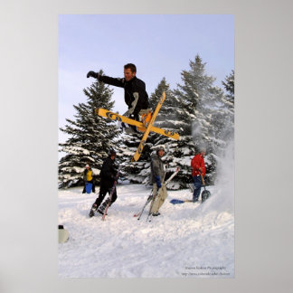 Tweaked Ski Grab Poster