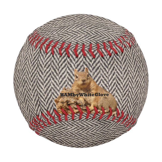 Tweed Baseball Squirrel Logo -  HAMbyWhiteGlove (Front)