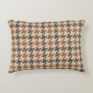 Tweed Goose Foot Vintage Pattern Decorative Cushion