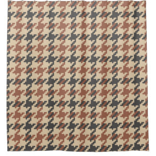 Tweed Goose Foot Vintage Pattern Shower Curtain