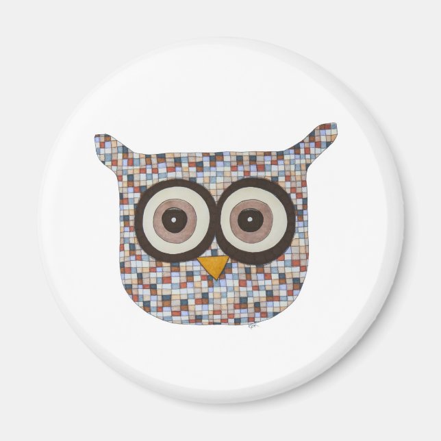 Tweed Owl Magnet (Front)
