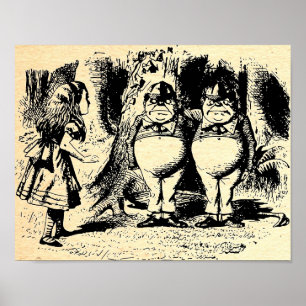 Tweedle Dee and Tweedle Dum Alice Poster