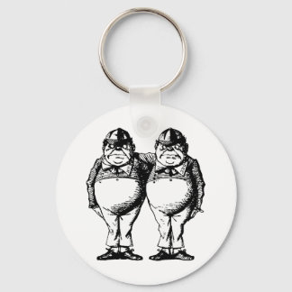Tweedle Dee and Tweedle Dum Inked Key Ring