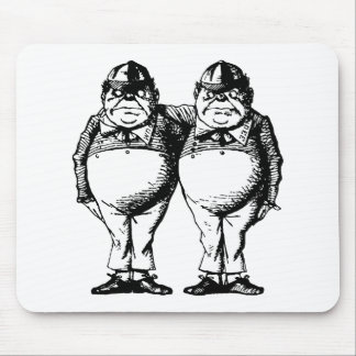 Tweedle Dee and Tweedle Dum Inked Mouse Pad