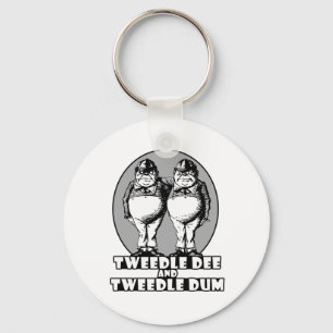 Tweedle Dee and Tweedle Dum Logo Key Ring