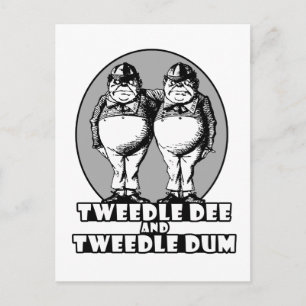 Tweedle Dee and Tweedle Dum Logo Postcard