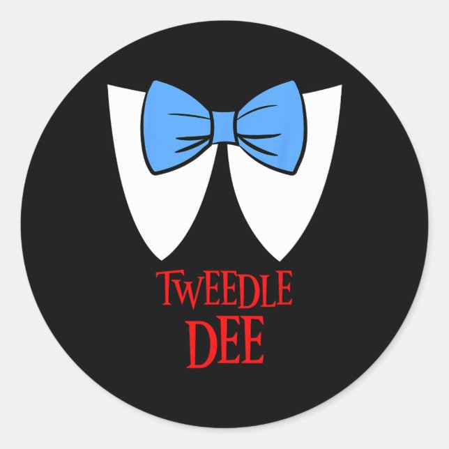 Tweedle Dee Costume Halloween Fairytale Character  Classic Round Sticker (Front)