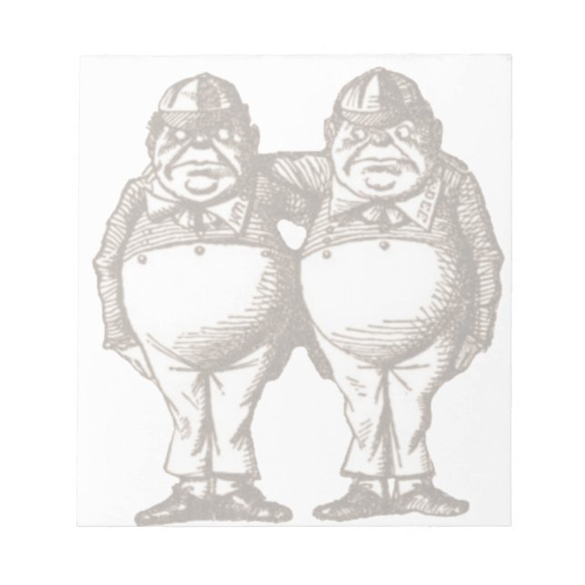 Tweedle Dee & Tweedle Dum Notepad (Front)