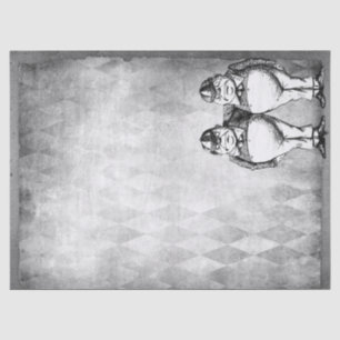 Tweedledee and Tweedledum Wonderland Decoupage Tissue Paper