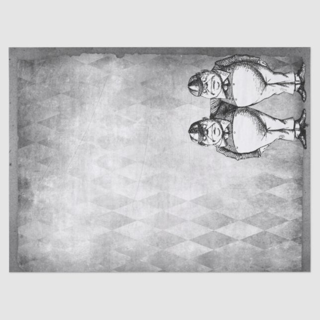 Tweedledee and Tweedledum Wonderland Decoupage Tissue Paper (Front)