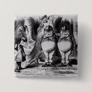 Tweedledum and Tweedledee 15 Cm Square Badge