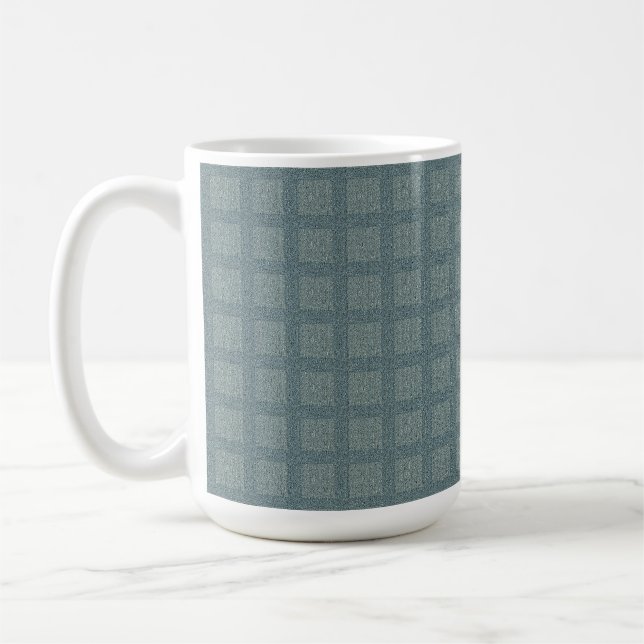 Tweedy Wool Grey and Sage Coffee Mug (Left)