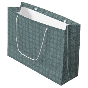 Tweedy Wool Grey and Sage Large Gift Bag