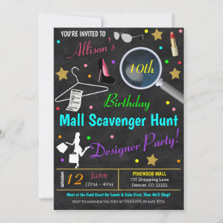 Tween Teen Birthday Party Invitation