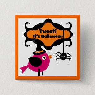 Tweet Halloween T-shirts and Gifts 15 Cm Square Badge