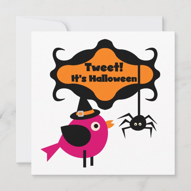 Tweet Halloween T-shirts and Gifts Card (Front)