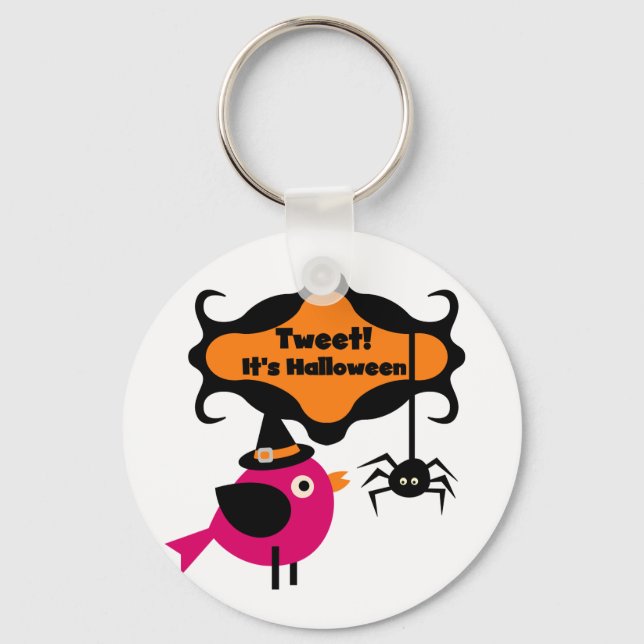 Tweet Halloween T-shirts and Gifts Key Ring (Front)