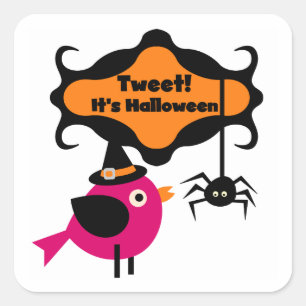 Tweet Halloween T-shirts and Gifts Square Sticker