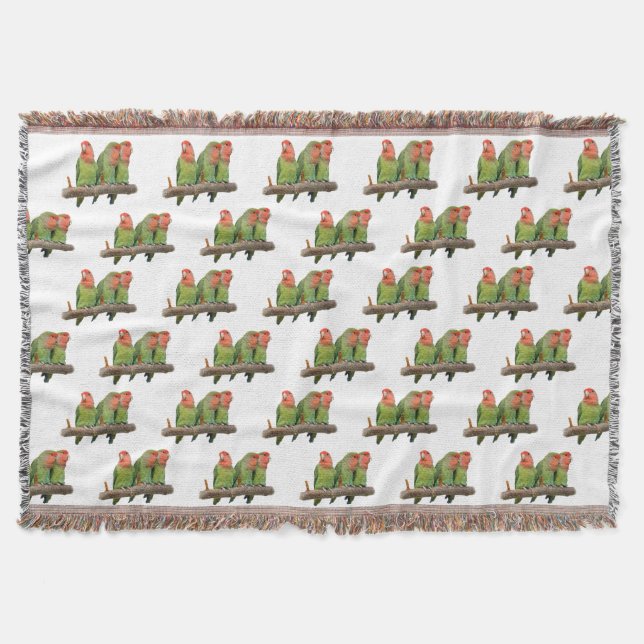Tweet Trio Throw Blanket (White) (Front)