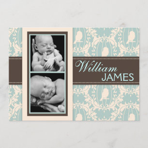 Tweet Tweet Boy Announcement Card