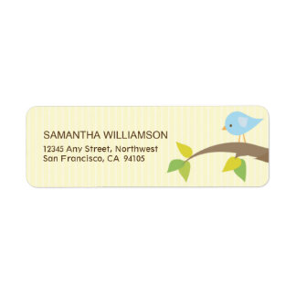 Tweet! Tweet! Return Address Labels (yellow)