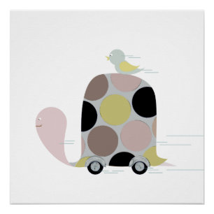 Tweeter on a Turtle Poster
