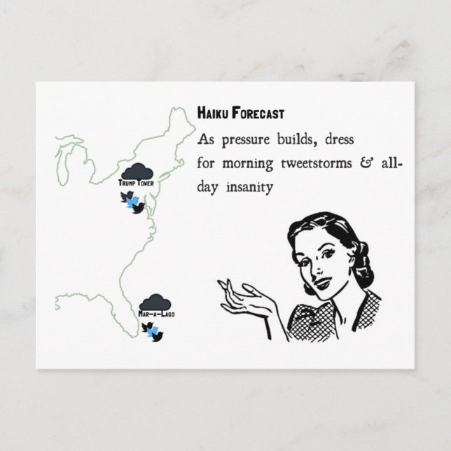 Tweetstorms Haiku Postcard (Front)