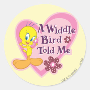 TWEETY™ "A Widdle Bird Told Me" Classic Round Sticker