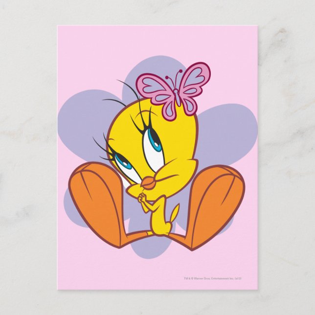TWEETY™ and Butterfly Postcard (Front)