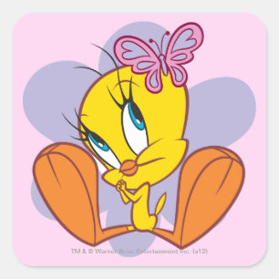 TWEETY™ and Butterfly Square Sticker
