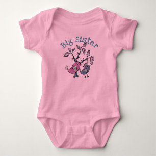 Tweety Birds Big Sister Baby Bodysuit