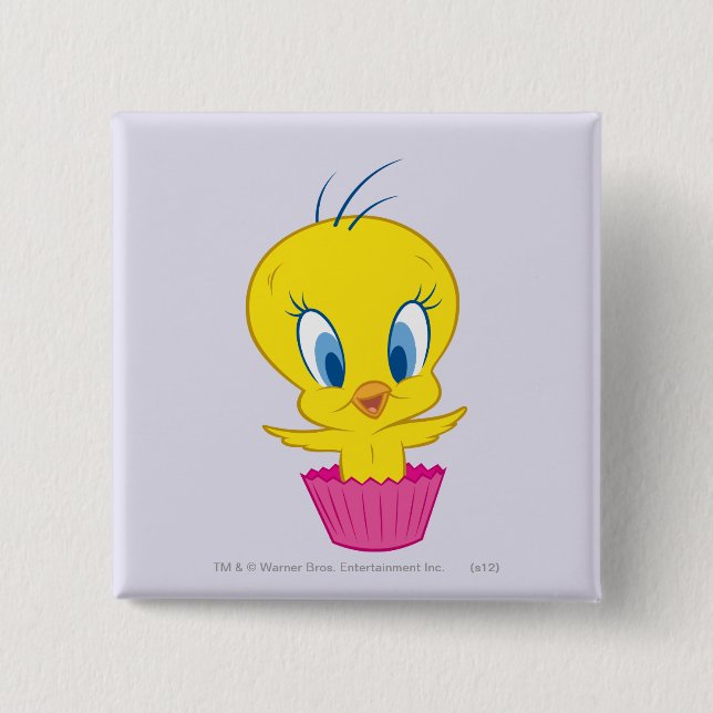 TWEETY™ Cupcake 15 Cm Square Badge (Front)