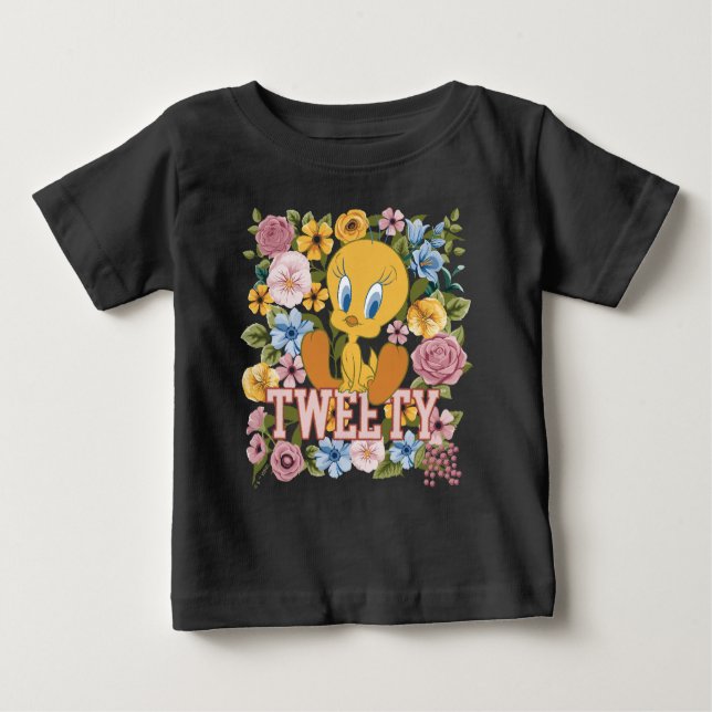 TWEETY™ Floral Embroidery Graphic Baby T-Shirt (Front)