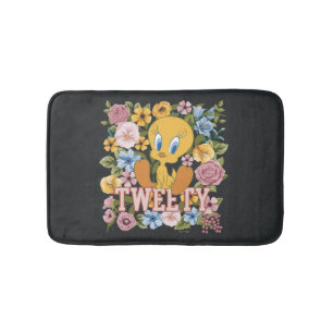 TWEETY™ Floral Embroidery Graphic Bath Mat