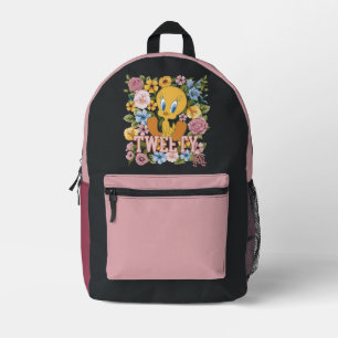 TWEETY™ Floral Embroidery Graphic Printed Backpack