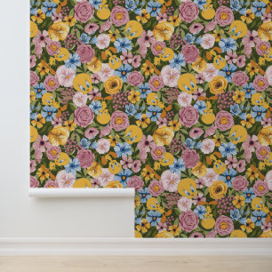 TWEETY™ Floral Embroidery Pattern Wallpaper