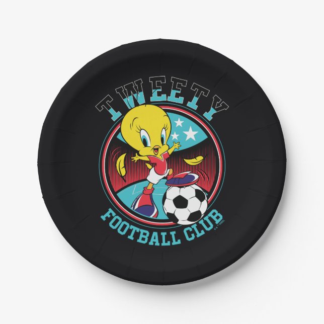 TWEETY™ Football Club Badge Paper Plate (Front)